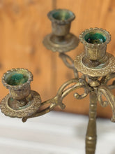 Load image into Gallery viewer, Vintage Brass Candelabra
