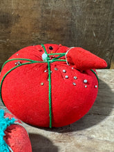 Load image into Gallery viewer, Red Tomato Pincushion Pair | Vintage
