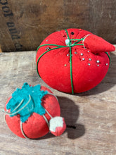 Load image into Gallery viewer, Red Tomato Pincushion Pair | Vintage
