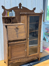 Load image into Gallery viewer, Antique Oak Side-by-Side Secretary and Bookshelf | Salesman Sample or Play Piece
