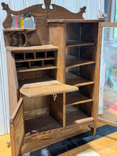 Load image into Gallery viewer, Antique Oak Side-by-Side Secretary and Bookshelf | Salesman Sample or Play Piece
