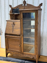 Load image into Gallery viewer, Antique Oak Side-by-Side Secretary and Bookshelf | Salesman Sample or Play Piece
