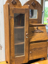 Load image into Gallery viewer, Oak Side-by-Side Secretary and Bookcase Salesman Sample or Play Piece
