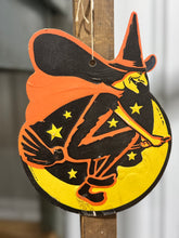 Load image into Gallery viewer, H.E. Luhrs Die Cut Flying Witch | Halloween Decor
